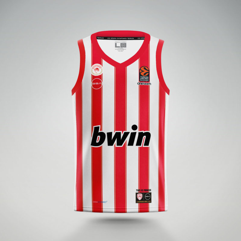 Red & White 2024-2025 Olympiacos EuroLeague Jersey