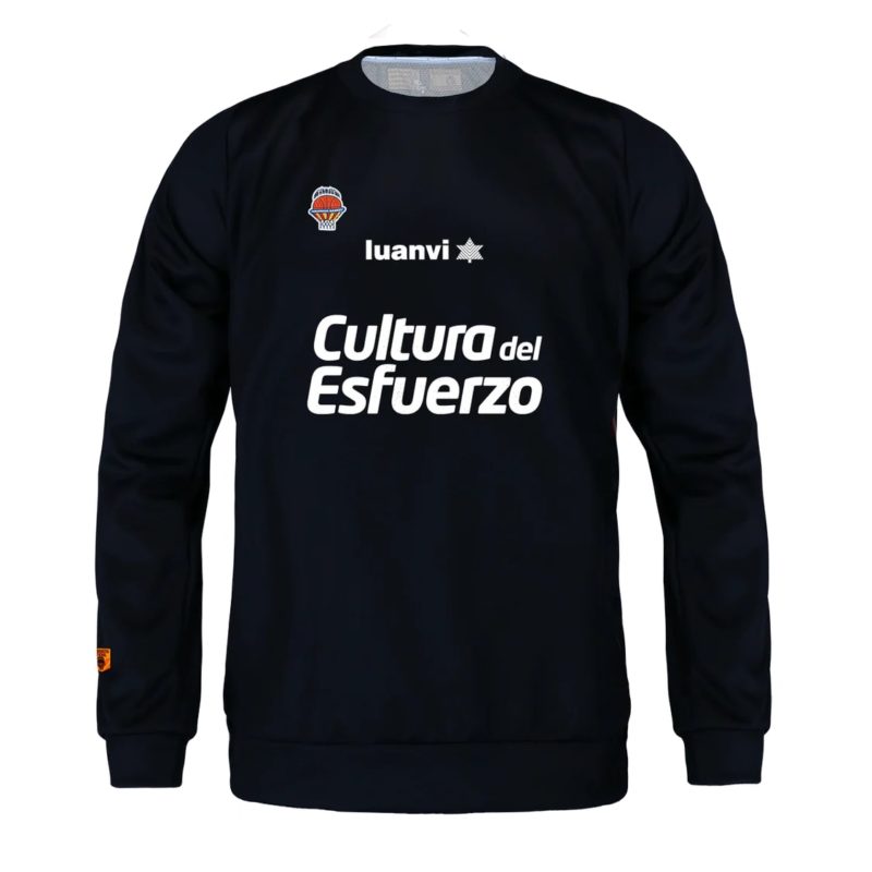 Valencia Basket navy blue warm-up shirt, 2024-25 ACB season