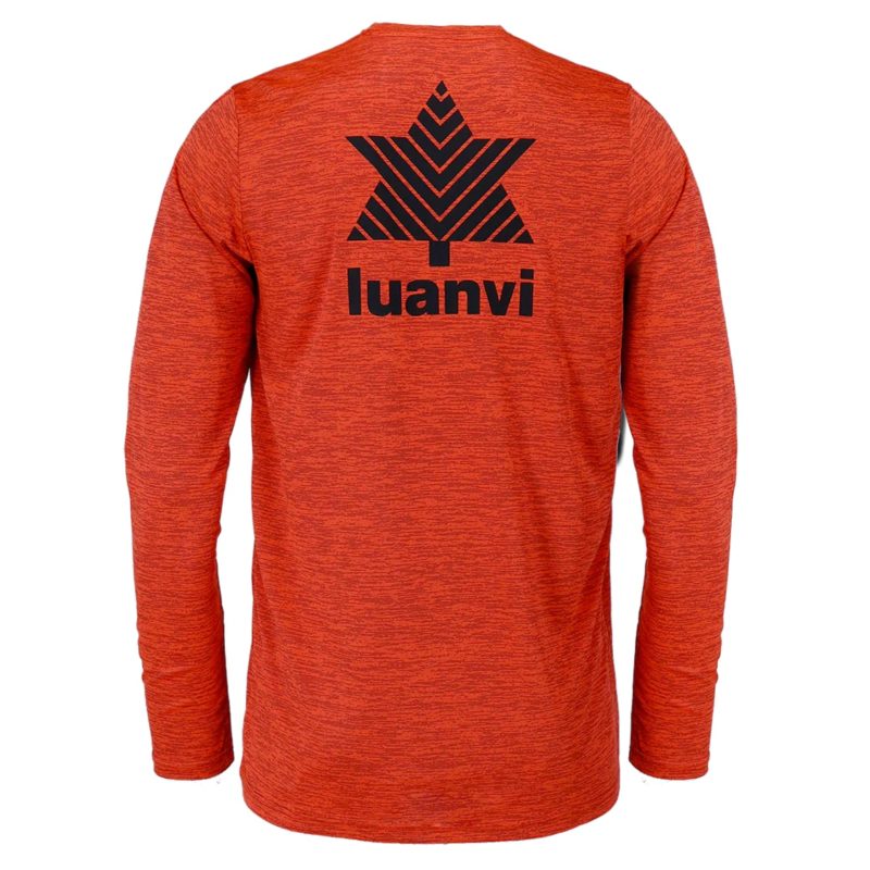 Long Sleeve Orange Valencia Basket Warmup Shirt 2024-25