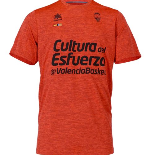 Valencia Basket Orange Warm-up T-Shirt 2024-25 Liga ACB