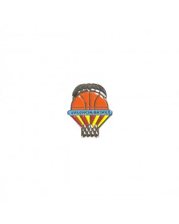 Orange Valencia Basket Label Pin 2024-25