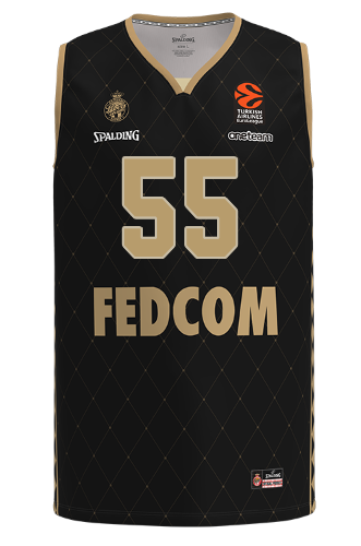 Mike James Roca Team Monaco EuroLeague Jersey Black 2024-25