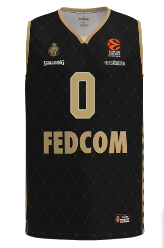 Maillot Elie Okobo Roca Team Monaco EuroLeague Noir 2024-25