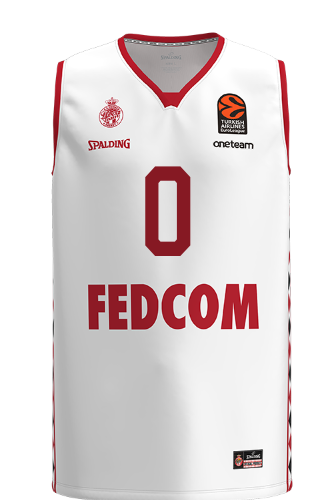 Elie Okobo Roca Team Monaco EuroLeague jersey white 2024-25