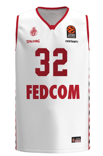 Maillot Matthew Strazel Roca Team Monaco EuroLeague blanc 2024-25