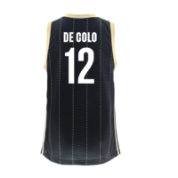 Black NAndo De Colo LDLC ASVEL jersey 2024-2025 rear