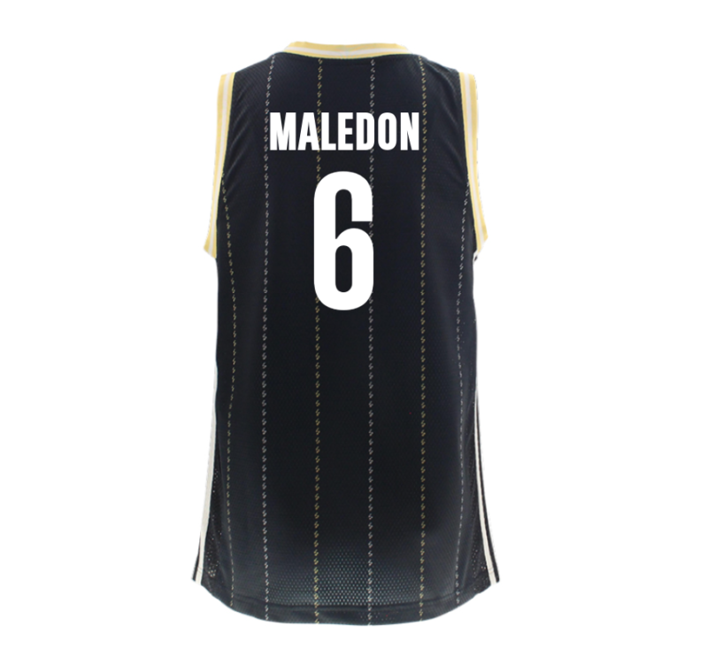 Maillot noir Theo Malédon LDLC ASVEL 2024-2025 arriere