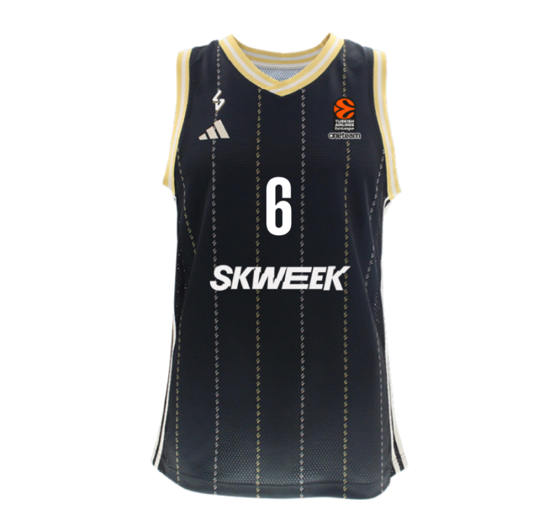 Maillot noir Theo Malédon LDLC ASVEL 2024-2025 arriere