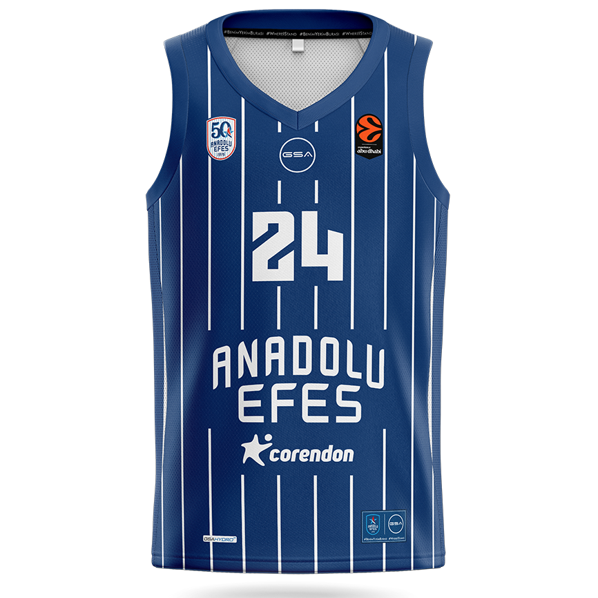 Maillot Efes Istanbul EuroLeague 2025-26 Avant Osmani