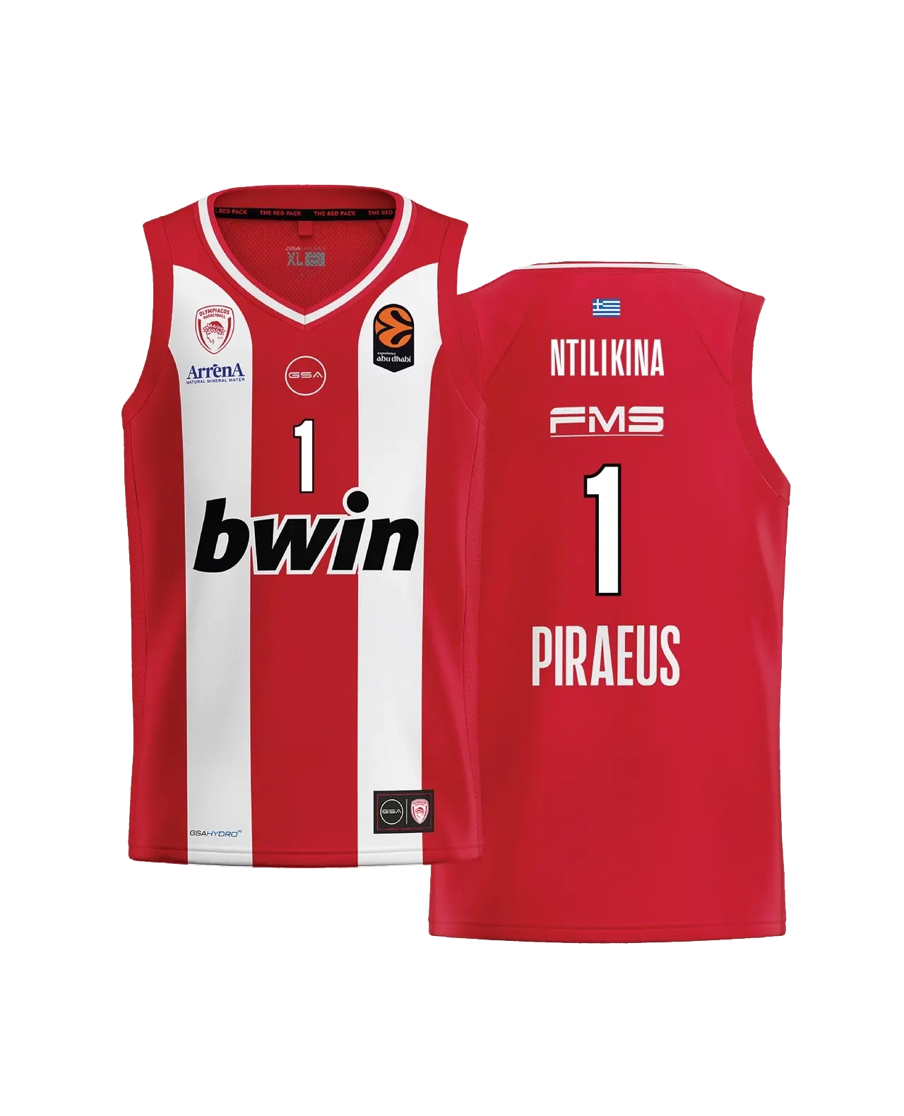 Maillot Olympiacos EuroLeague 2025-26 Ntilikina