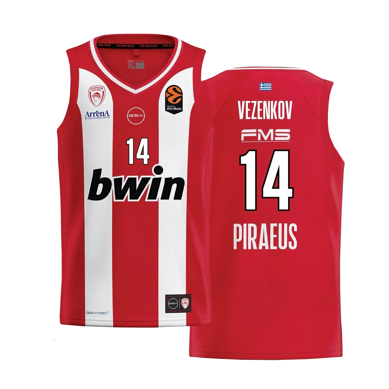 Olympiacos EuroLeague jersey 2025-26 Vezenkov